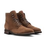 Men's Brown Suede Leather Ankle Lace-up Boots