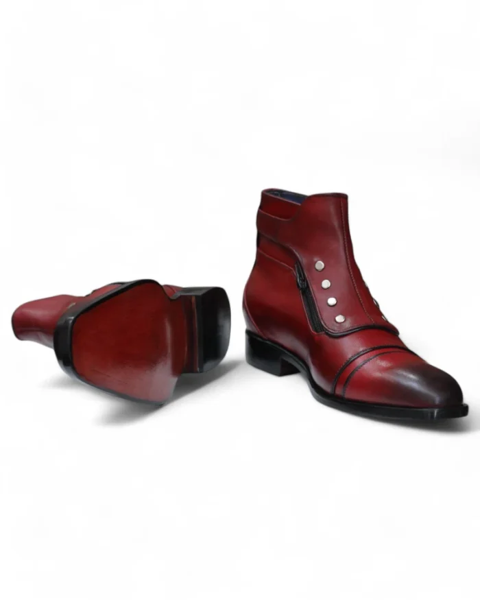 Close-up of the durable non-slip sole on Men’s Classic High-Tops Leather Boots