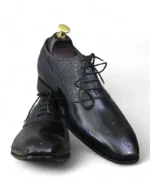 Sleek Design of Handmade Black Alligator Leather Shoes for Men