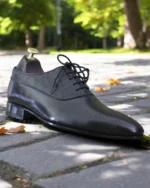 Sleek Design of Handmade Black Alligator Leather Shoes for Men