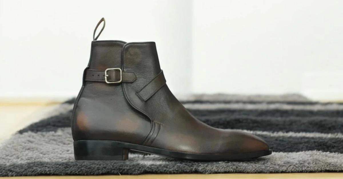 Men Handmade Brown Patina Jodhpurs boots