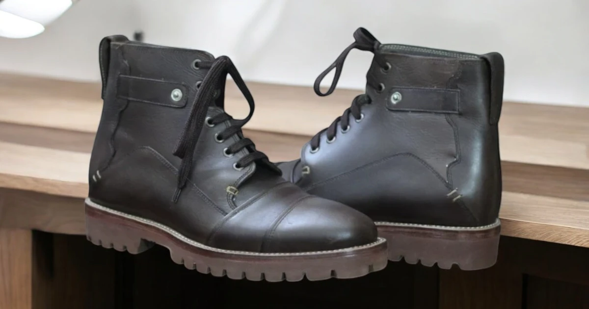 Men Brown Combat Boots