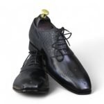 Sleek Design of Handmade Black Alligator Leather Shoes for Men