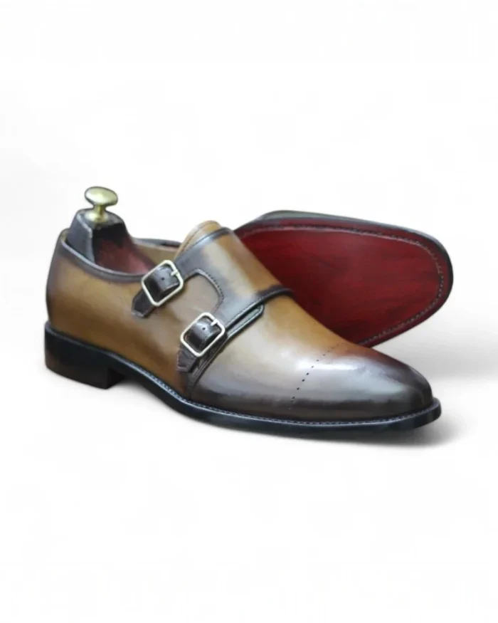 Handmade Burnish Toe Cap Toe Style Boots for Men