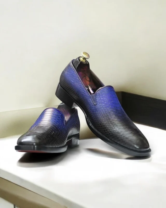 Mne Crafted Two tone Python Texture Loafers 5 Photoroom Photoroom