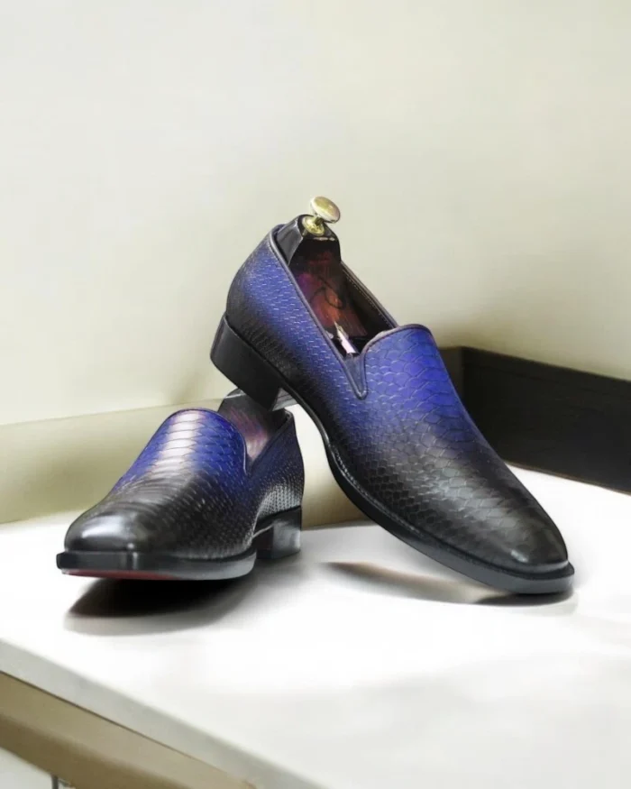 Mne Crafted Two tone Python Texture Loafers 5 Photoroom Photoroom