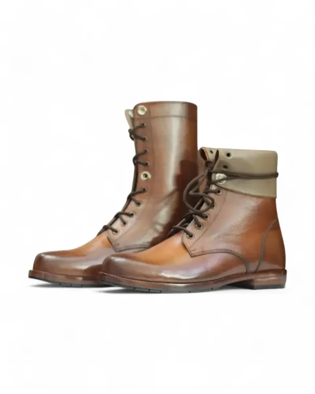 Men's Vintage Leather Boots – Fold View